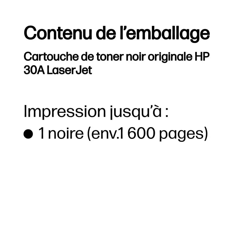 HP 30A Noir – Toner HP LaserJet d’origine — vue 3 — Connecto.ma