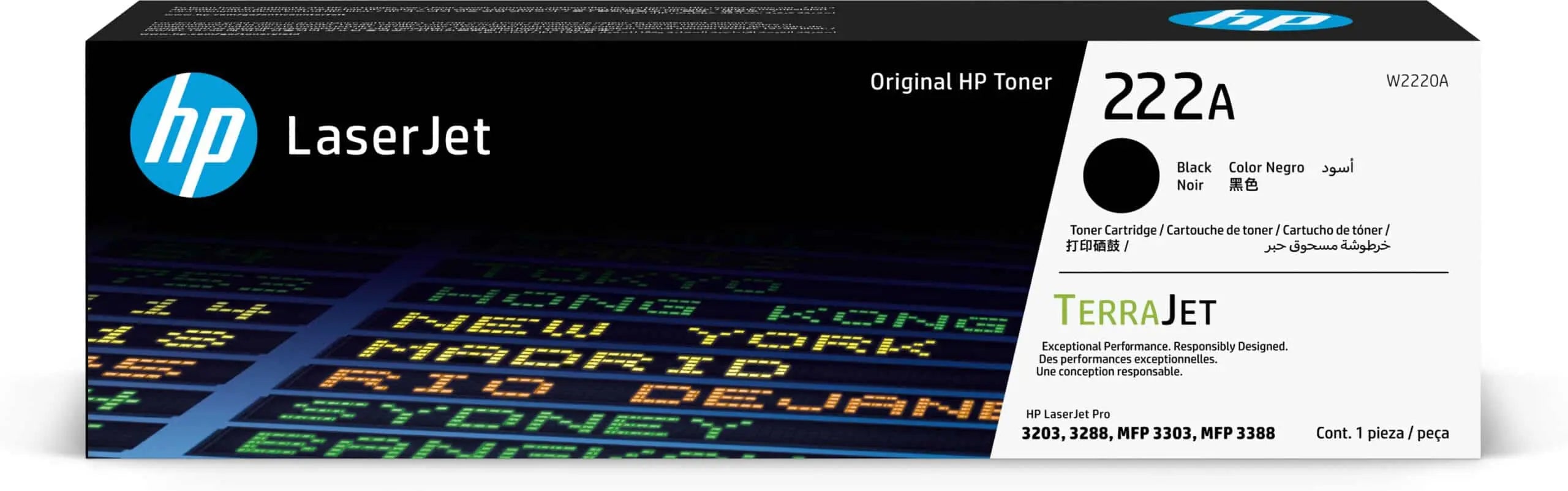 HP 222A Noir – Toner HP LaserJet d’origine (W2220A) Connecto.ma