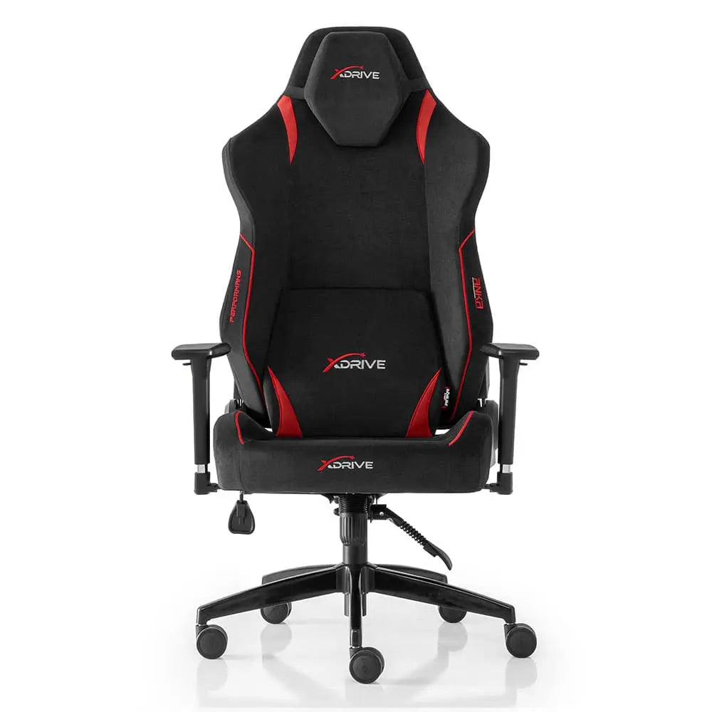 Chaise de gamer XDRIVE Anka Fabric Professionnelle Noir / Rouge–Chaise Gamer — Connecto.ma