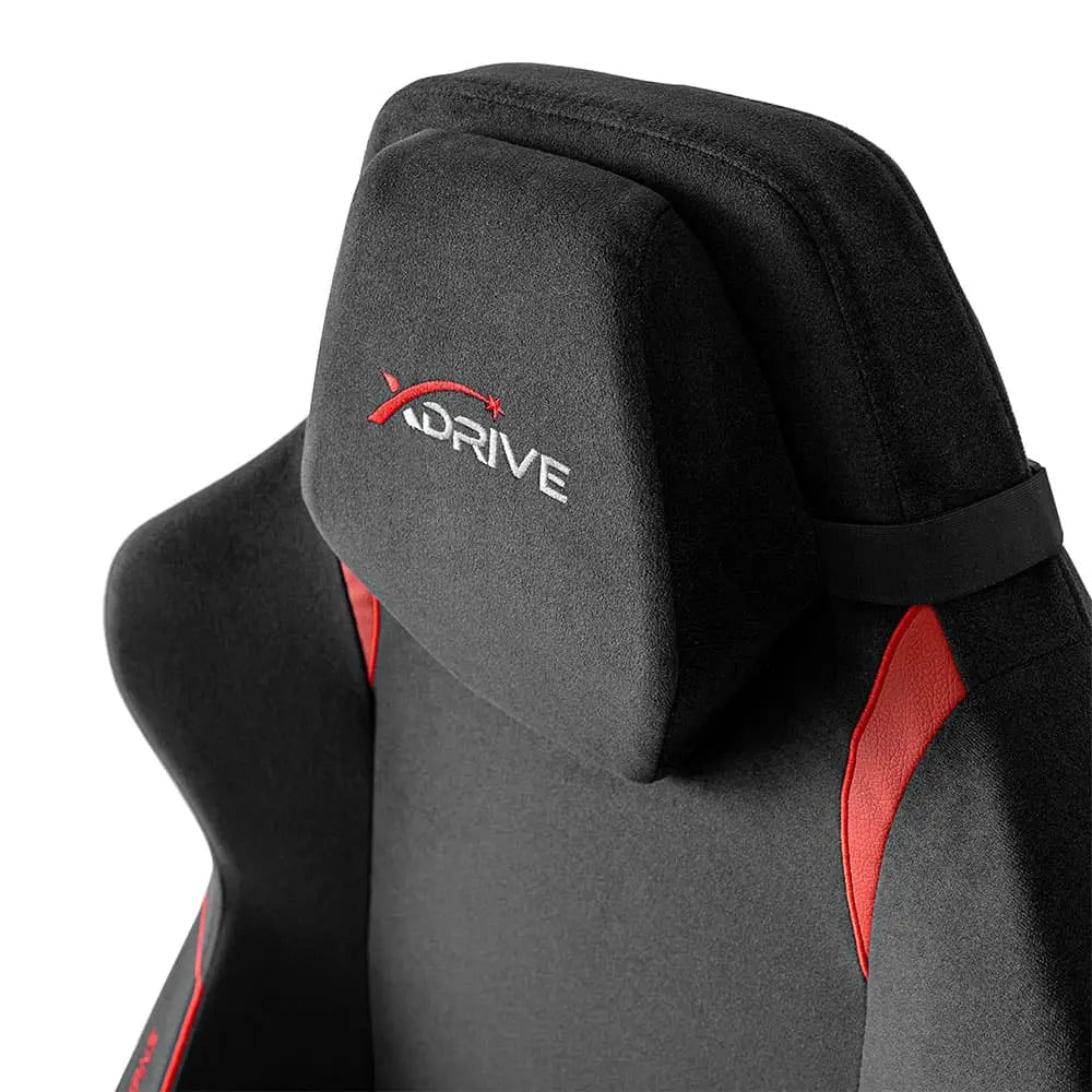 Chaise de gamer XDRIVE Anka Fabric Professionnelle Noir / Rouge–Chaise Gamer — vue 6 — Connecto.ma