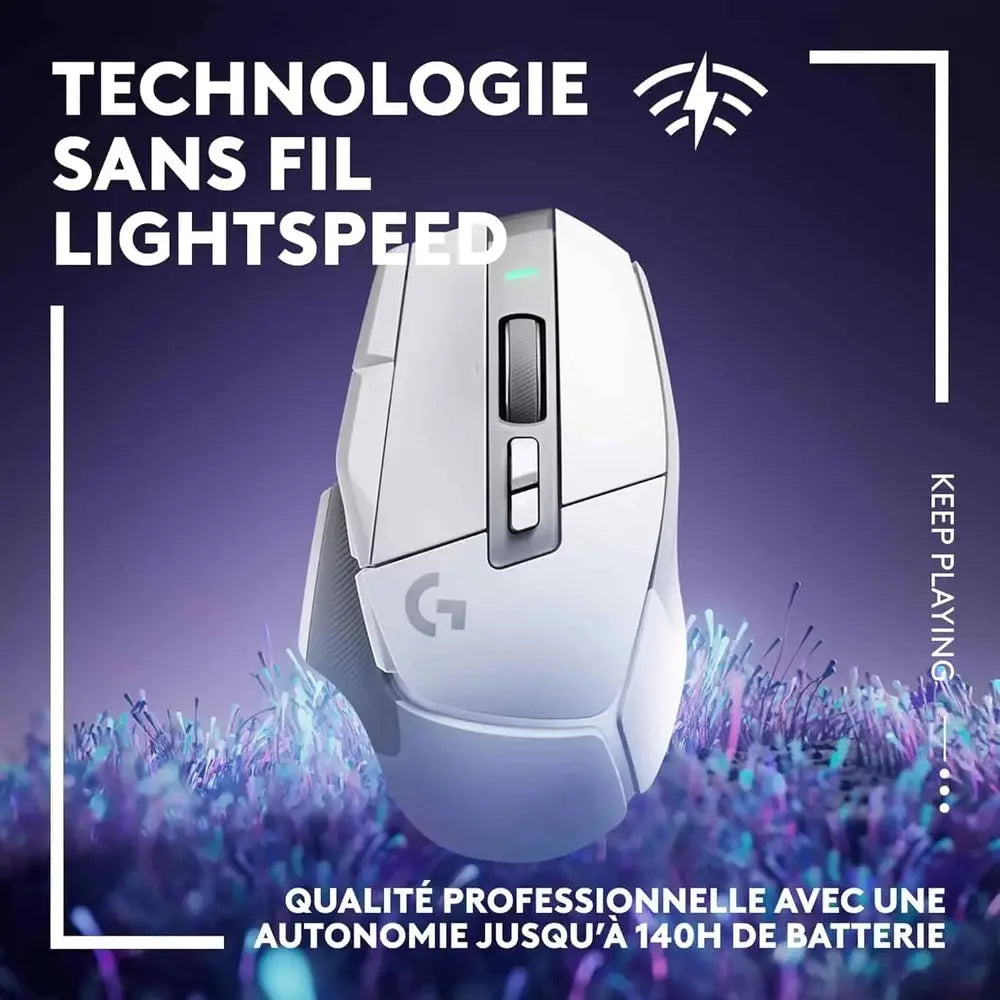 Souris Gamer Sans Fil Logitech G502 X lightspeed–Blanc — vue 4 — Connecto.ma