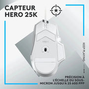 Souris Gaming Logitech G502 X avec fils- Blanche — vue 3 — Connecto.ma
