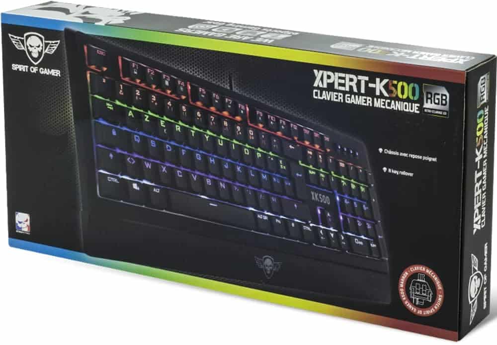 Clavier avec fil Gamer Spirit of Gamer Xpert-K500 – Mécanique RGB (XPERT-K500) SPIRIT OF GAMER