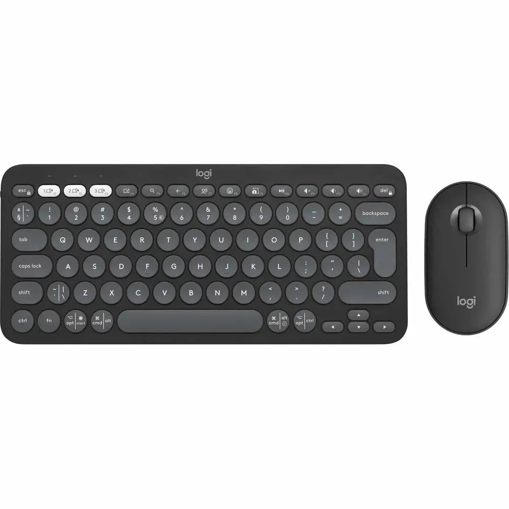 LOGITECH PEBBLE 2 Ensemble Clavier & Souris COMBO–TONAL GRAPHITE — Connecto.ma