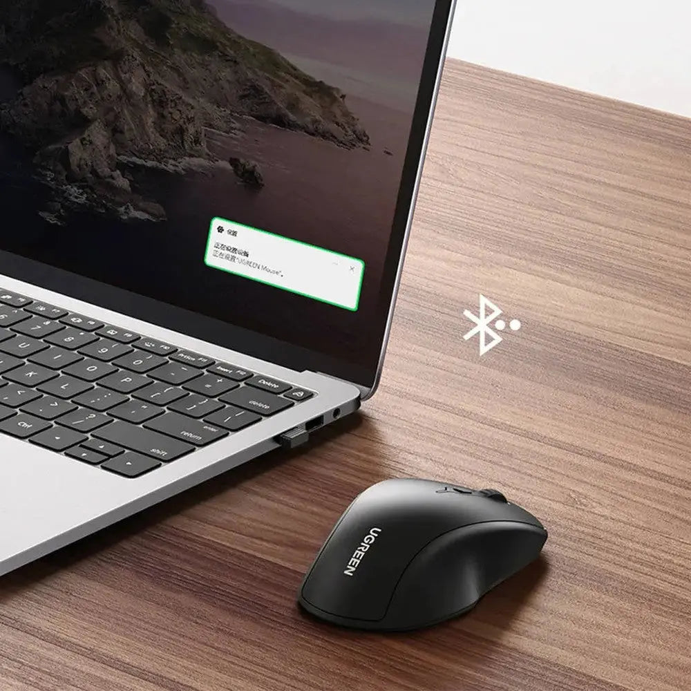 Souris sans fil Bluetooth Ugreen Silencieuse Ergonomique 2,4GHz — vue 7 — Connecto.ma