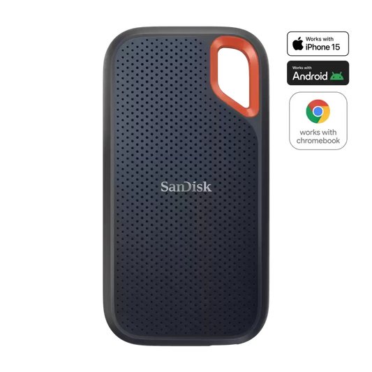 SanDisk Extreme Portable SSD Disque Dur Externe – 4TB Up To 1050 Mb/s Black (SDSSDE61-4T00-G25) Connecto.ma