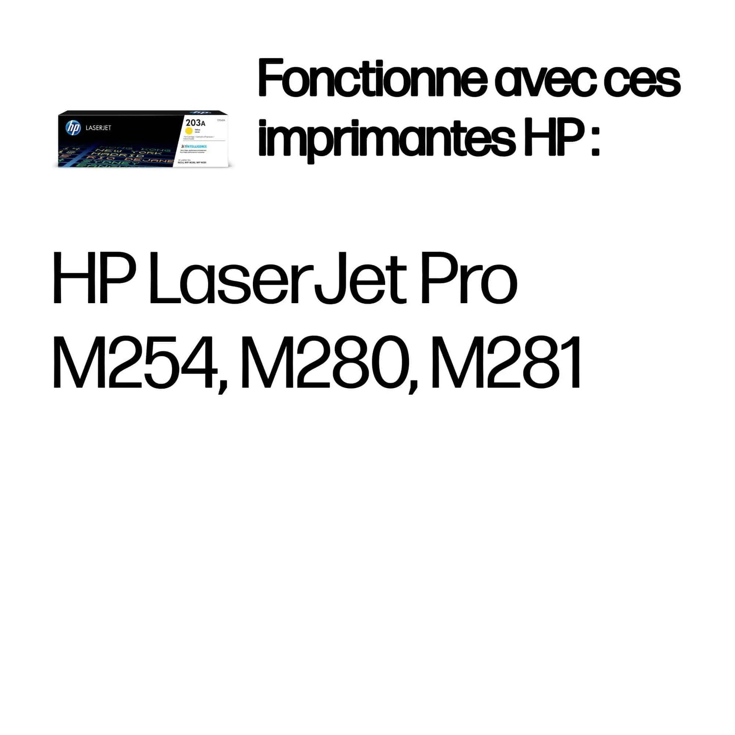 HP 203A Jaune – Toner HP LaserJet d’origine (CF542A) Connecto.ma
