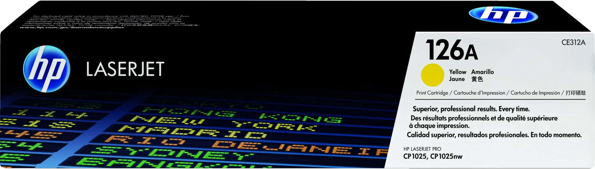 HP 126A Jaune – Toner HP LaserJet d’origine (CE312A) Connecto.ma