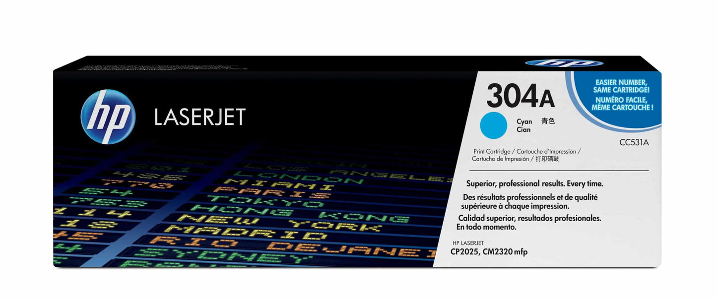 HP 304A Cyan – Toner HP LaserJet d’origine (CC531A) Connecto.ma