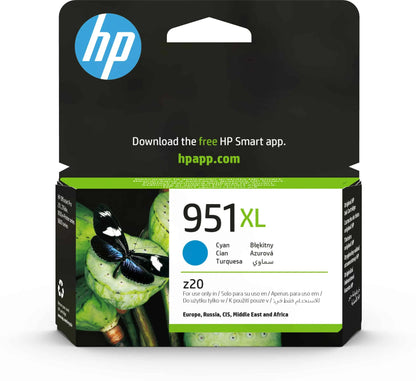 HP 951XL Cyan – Cartouche d’encre grande capacité HP d’origine (CN046AE) Connecto.ma