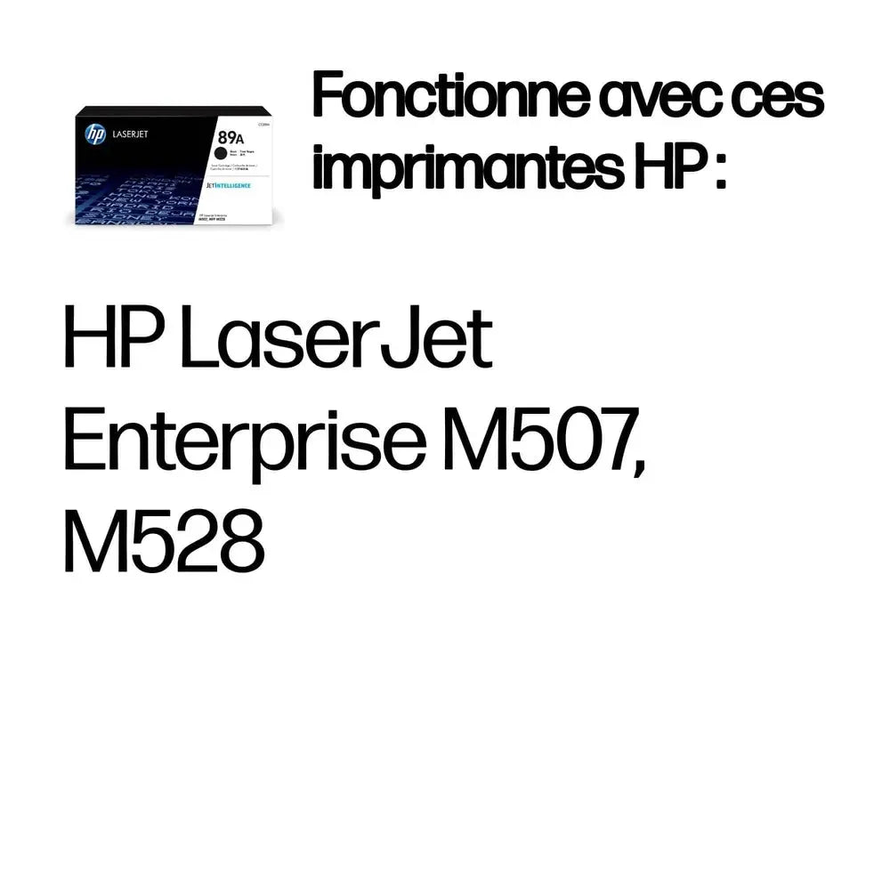 HP 89A Noir – Toner HP LaserJet d’origine — vue 2 — Connecto.ma