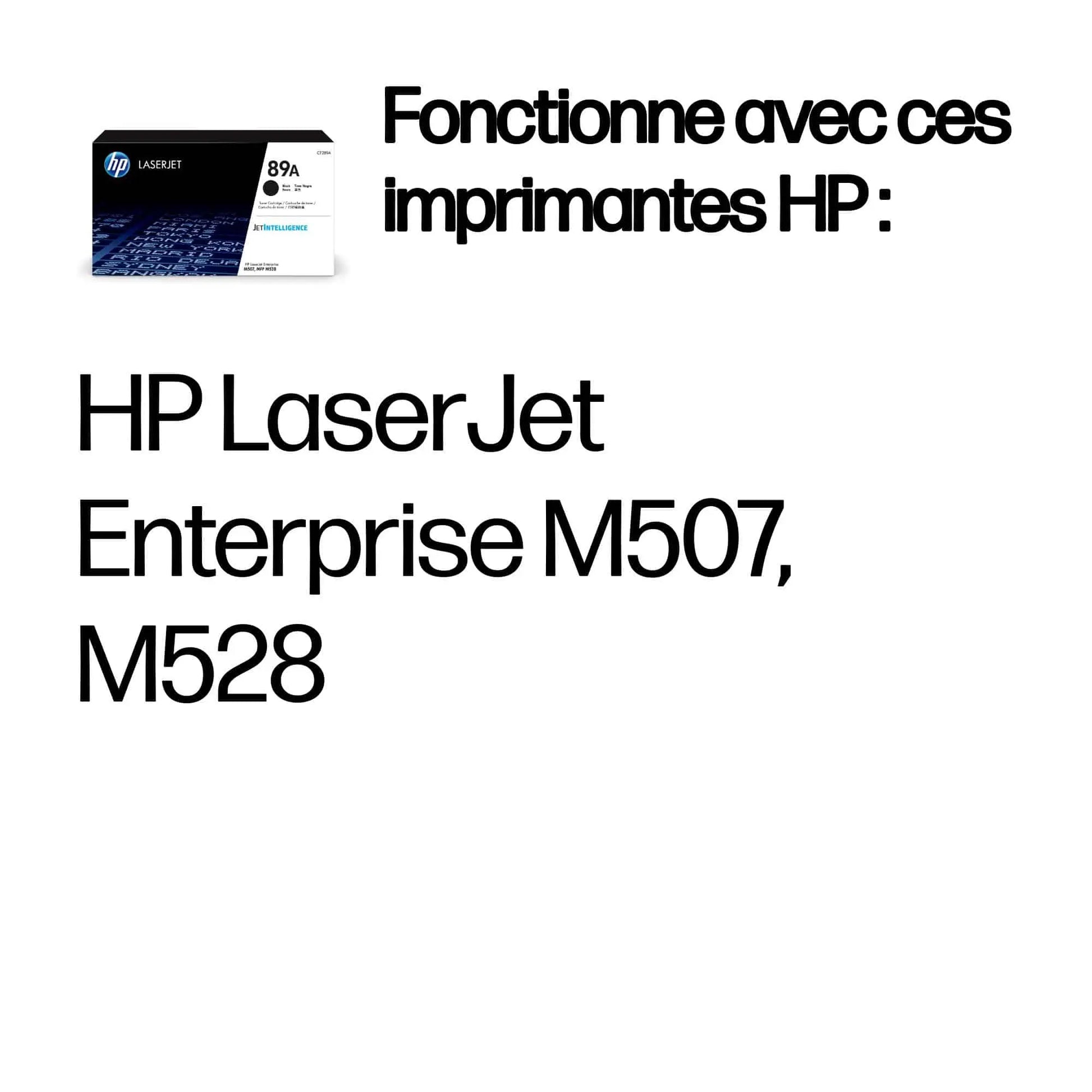 HP 89A Noir – Toner HP LaserJet d’origine (CF289A) Connecto.ma
