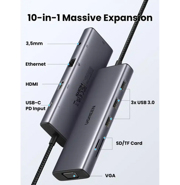 HUB UGREEN USB-C 10 EN 1 (15601) UGREEN