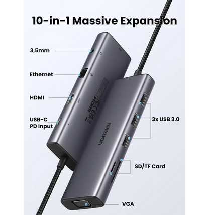 HUB UGREEN USB-C 10 EN 1 (15601) UGREEN