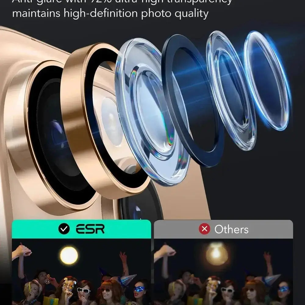 OKMUCH Protecteur d’Objectif d’Appareil Photo en Verre Trempé pour iPhone 16 Pro Max – Desert — vue 6 — Connecto.ma