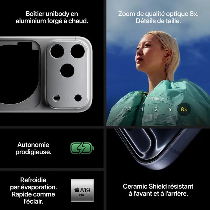 iPhone 17 Pro Max – Orange cosmique (256 Go) — vue 3 — Connecto.ma