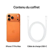 iPhone 17 Pro Max – Orange cosmique (256 Go) — vue 7 — Connecto.ma
