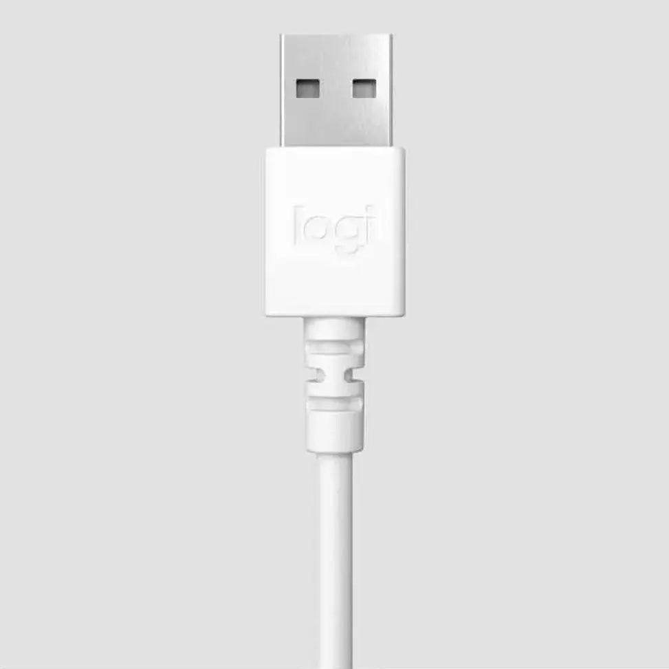 Logitech H390 avec microphone anti-parasite – USB Blanc — vue 7 — Connecto.ma