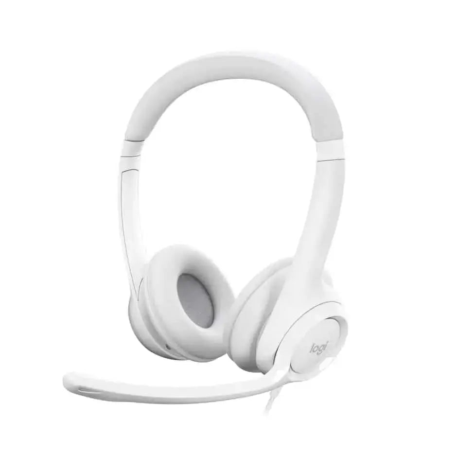Logitech H390 avec microphone anti-parasite – USB Blanc — vue 9 — Connecto.ma