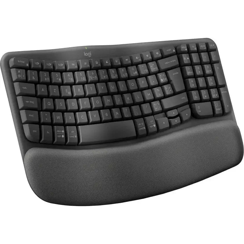 Logitech Wave Keys clavier RF sans fil + Bluetooth AZERTY Français Graphite — vue 2 — Connecto.ma