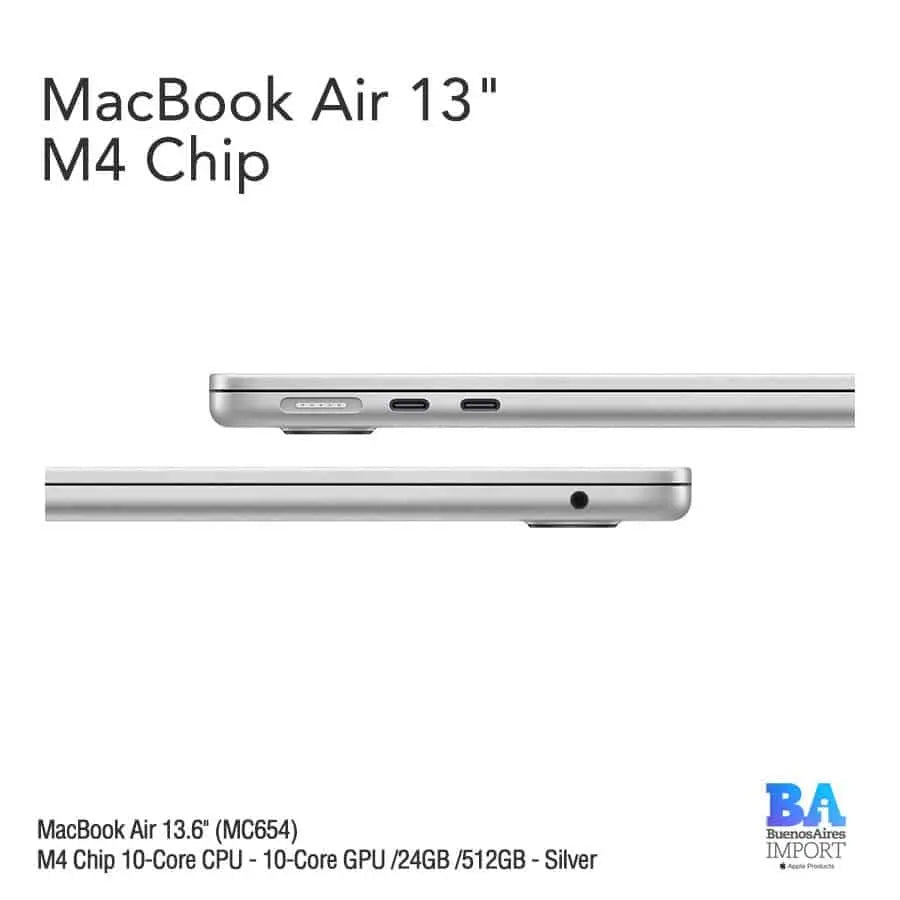 Apple MacBook AIR-13 pouces 24 Go / 512 Go – SILVER (MC654) Taille de l'écran 13,6? Liquid Retina