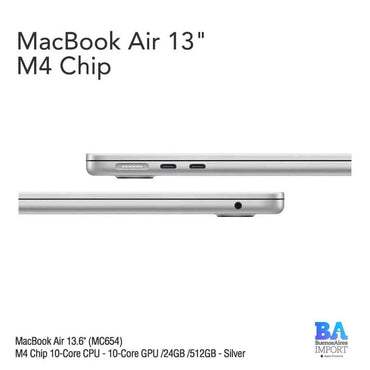 Apple MacBook AIR-13 pouces 24 Go / 512 Go – SILVER (MC654) Taille de l'écran 13,6? Liquid Retina