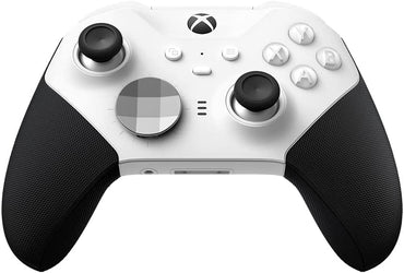 Manette Xbox Elite Series 2 Blanc – Vue face avec palettes métalliques | Meilleur prix Maroc | Connecto.ma