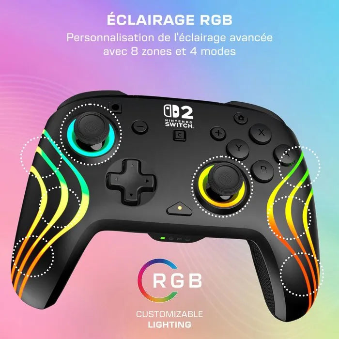 Manette Turtle Beach Afterglow Wave RGB sans fil pour Nintendo Switch 2