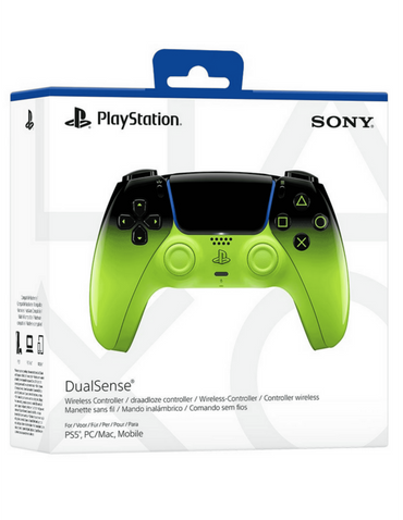 Manette DualSense Remix Green PS5 – Vue de dos gâchettes L1 L2 R1 R2