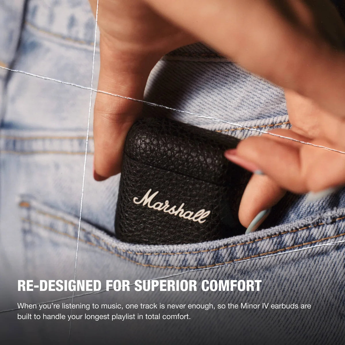 Écouteurs Bluetooth Marshall Minor IV Noir – True Wireless, 30 h d’autonomie