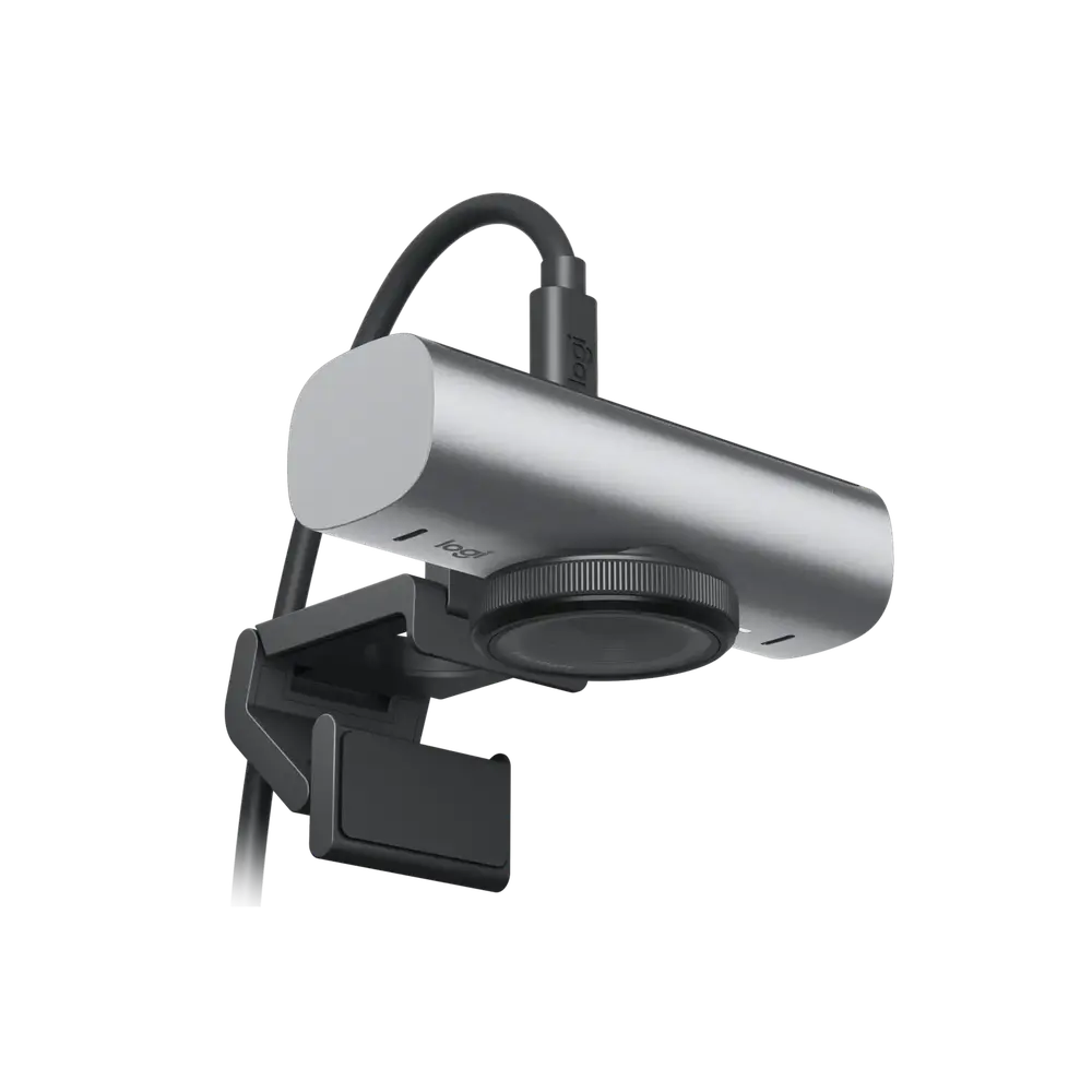 Logitech MX Brio 4K Ultra HD Webcam (Graphite) — vue 3 — Connecto.ma