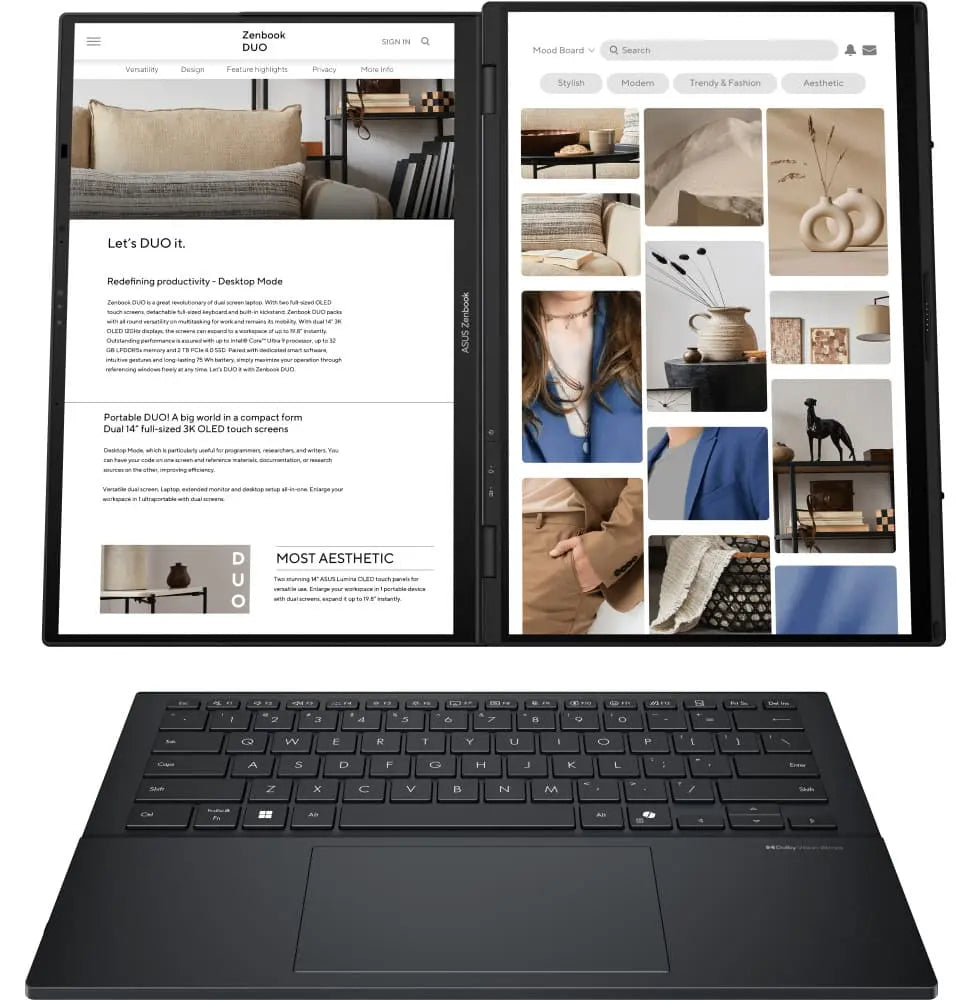 Ordinateur portable Asus Zenbook Duo UX8406CA – Ultra 9 (UX8406CA-PZ043W) Connecto.ma