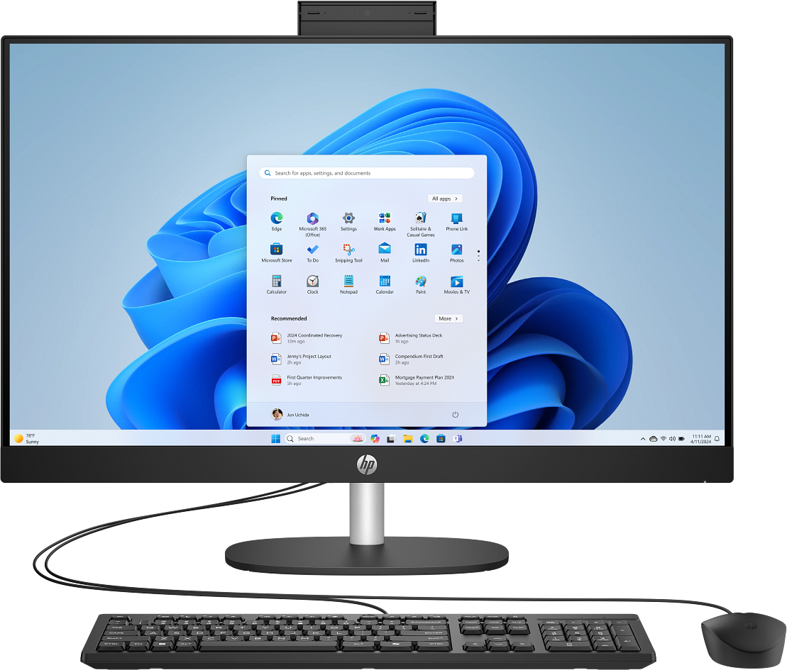 Ordinateur tout-en-un HP AI 27-cr2021nk BW4F9EA – 27 pouces Intel Core Ultra 7 16 Go 512 Go — vue principale — Connecto.ma Maroc