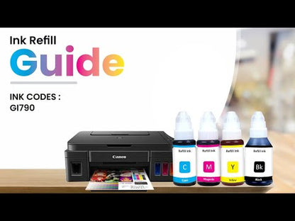 Canon GI-490 BK Noir – Bouteille d’encre Canon d’origine (0665C001AA) (0663C001AB)