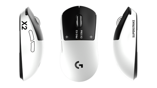 Logitech G PRO X2 SUPERSTRIKE souris gaming sans fil blanche vue de face — Connecto.ma Maroc