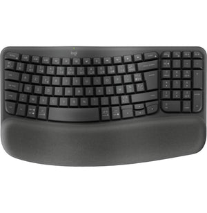 Logitech Wave Keys Clavier Sans Fil Bluetooth Ergonomic Graphite 920 012286 — Logitech au Maroc | Connecto.ma