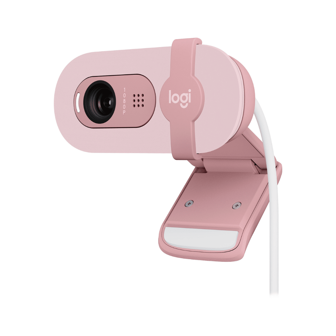 Logitech Webcam Brio 100 Full Hd Rose 960 001623 — Logitech au Maroc | Connecto.ma