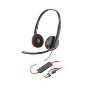 Micro Casque Poly Blackwire 3220 Stereo Usb C Adaptateur Usb C A 8X228Aa — Connecto au Maroc | Connecto.ma