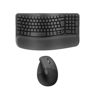 Ensemble Logitech Ergonomique Clavier Wave Keys Souris Lift — Logitech au Maroc | Connecto.ma