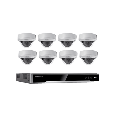 Hikvision Kit Videosurveillance 8 Cameras Domes Ir7Anmrtt1Is — Hikvision au Maroc | Connecto.ma