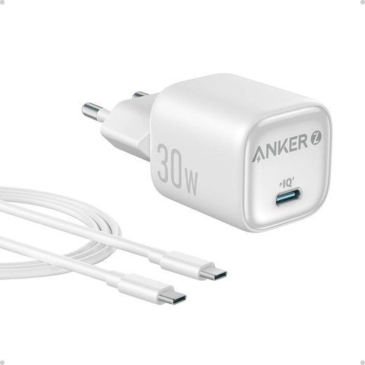 Anker Zolo Chargeur Gan Compact Port Usb C 30 W
