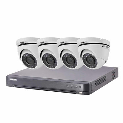 Hikvision Kit Video Surveillance Turbo Hd 4 Cameras Dome Hik 4Dom Thd 002 Irrz45Bxodis — Hikvision au Maroc | Connecto.ma
