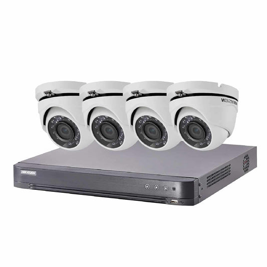 Hikvision Kit Video Surveillance Turbo Hd 4 Cameras Dome Hik 4Dom Thd 002 Irrz45Bxodis — Hikvision au Maroc | Connecto.ma