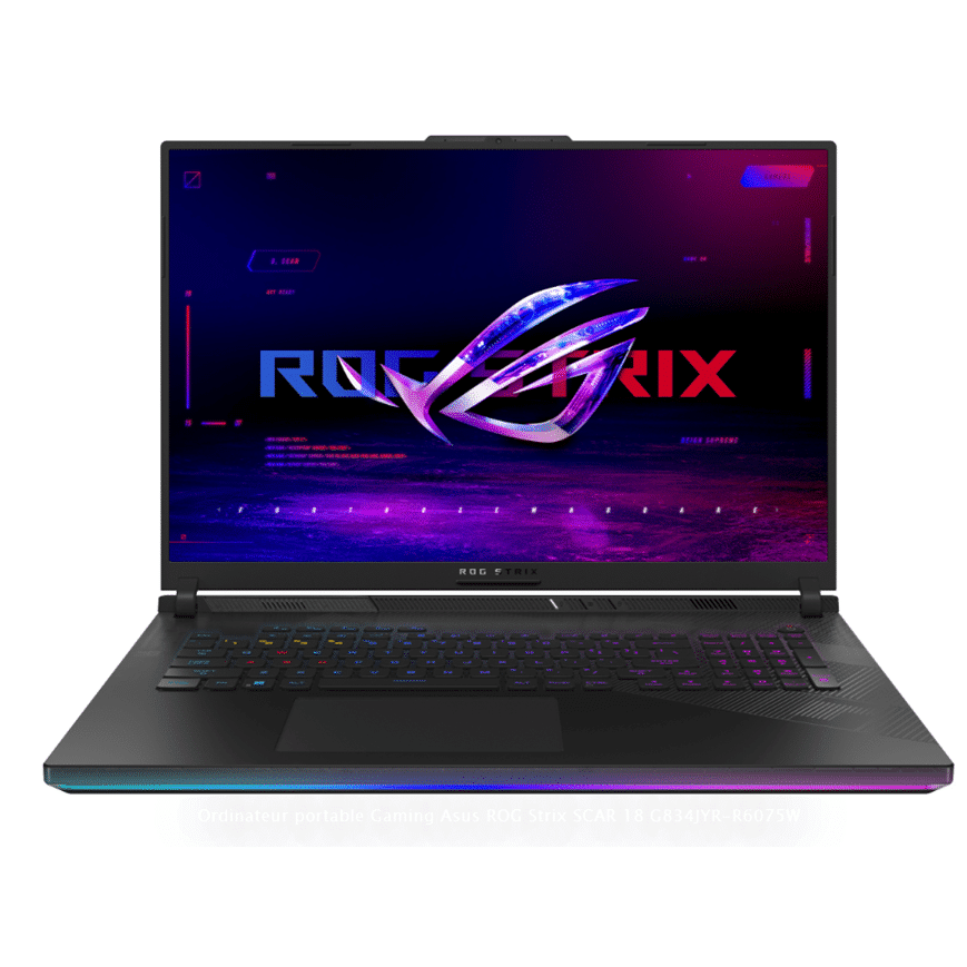 Ordinateur Portable Gaming Asus Rog Strix Scar 18 G834Jyr R6075W I9 14Th 90Nr0Ip2 M003T0 — Asus au Maroc | Connecto.ma