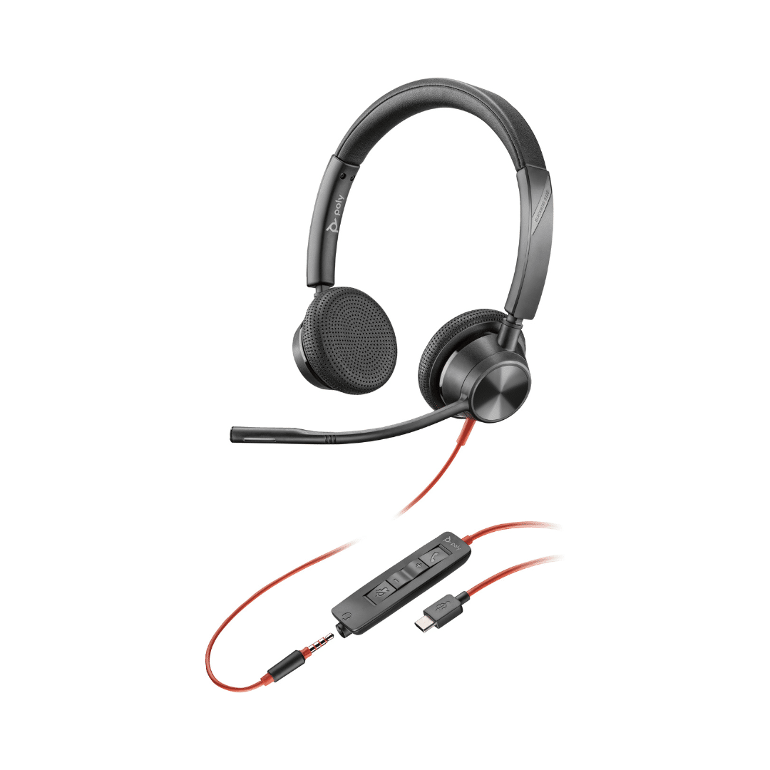 Micro Casque Poly Blackwire 3325 Stereo Usb C Connexion 35 Mm Adaptateur Usb C A 8X221Aa — Connecto au Maroc | Connecto.ma