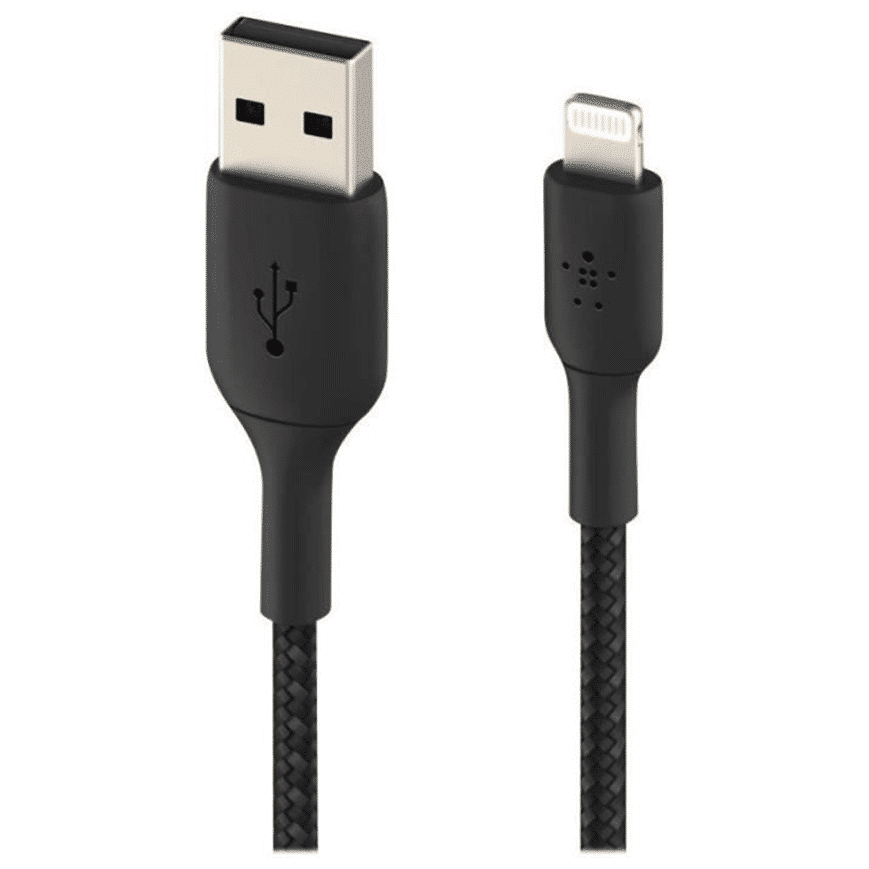 Cable Tresse Lght Usba 2M Noir Belkin — LG au Maroc | Connecto.ma