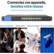 Switch Poe Linksys 24 Ports Gigabit Business A Monter Sur Rack Lgs124P Eu — LG au Maroc | Connecto.ma