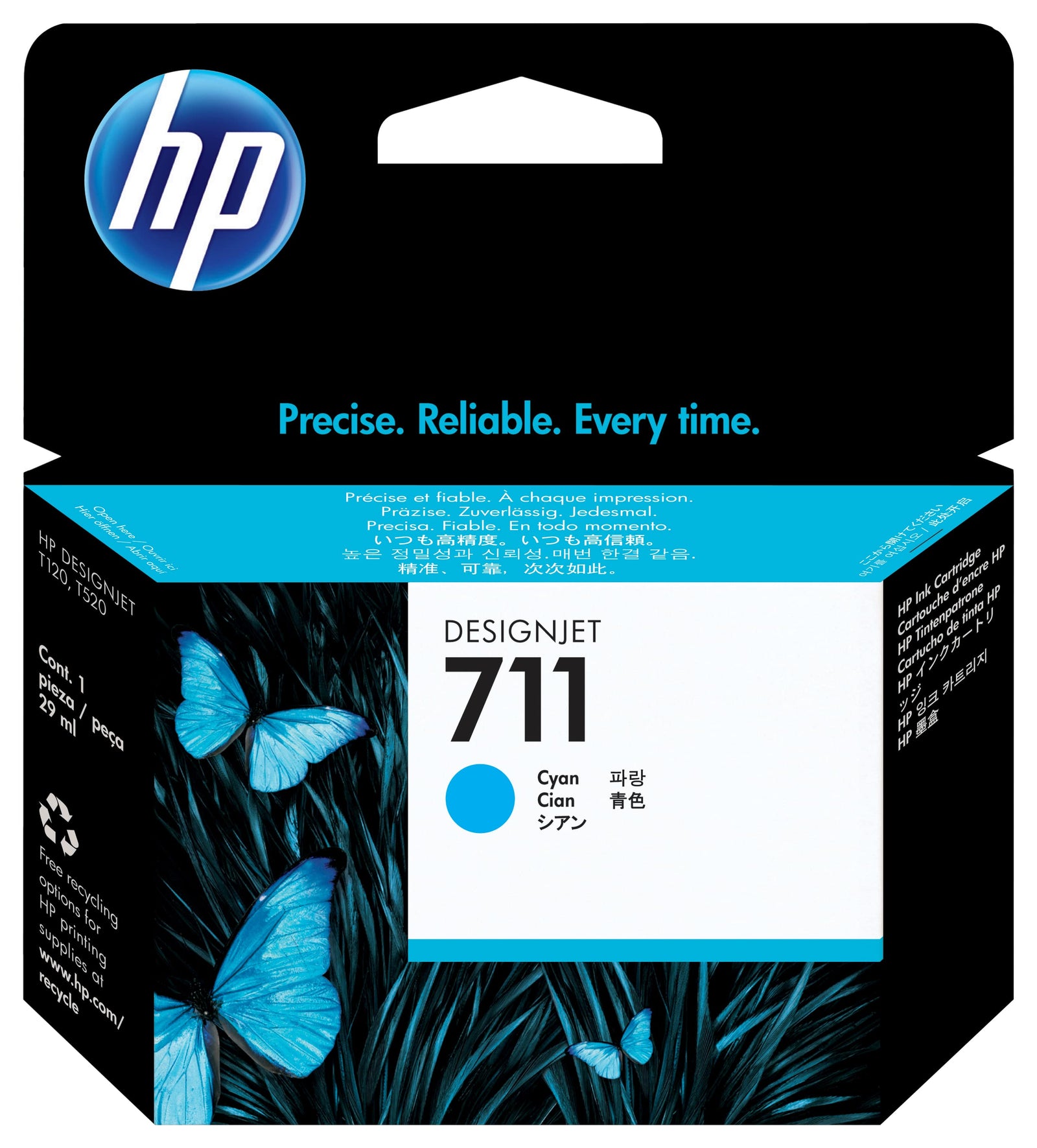 Cartouche Dencre Hp Design Jet 711 29 Ml Cyan Cz130A — HP au Maroc | Connecto.ma