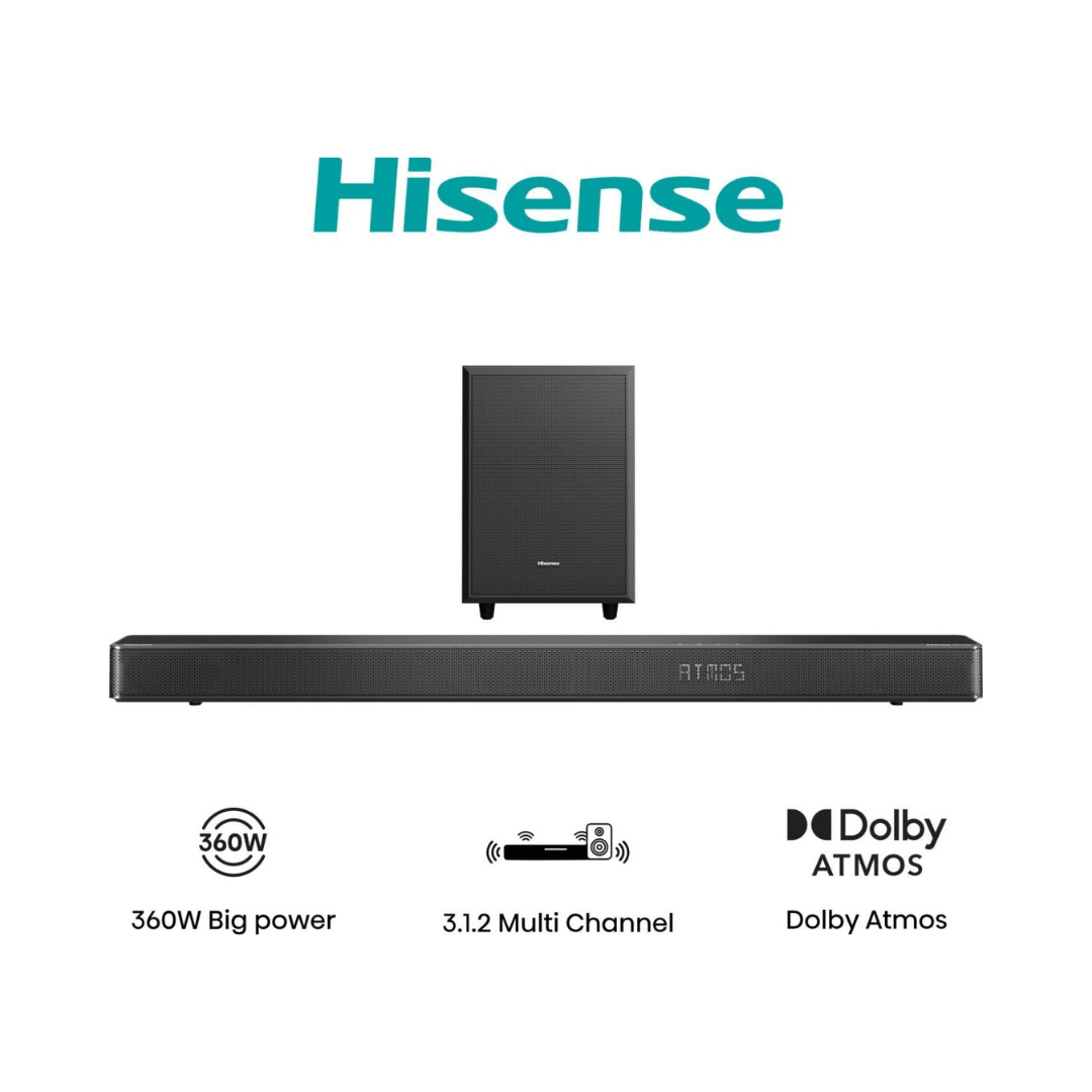 Hisense Barre De Son 3 1 2 Ch 360 W Dolby Atmos Ax3120G — Connecto au Maroc | Connecto.ma
