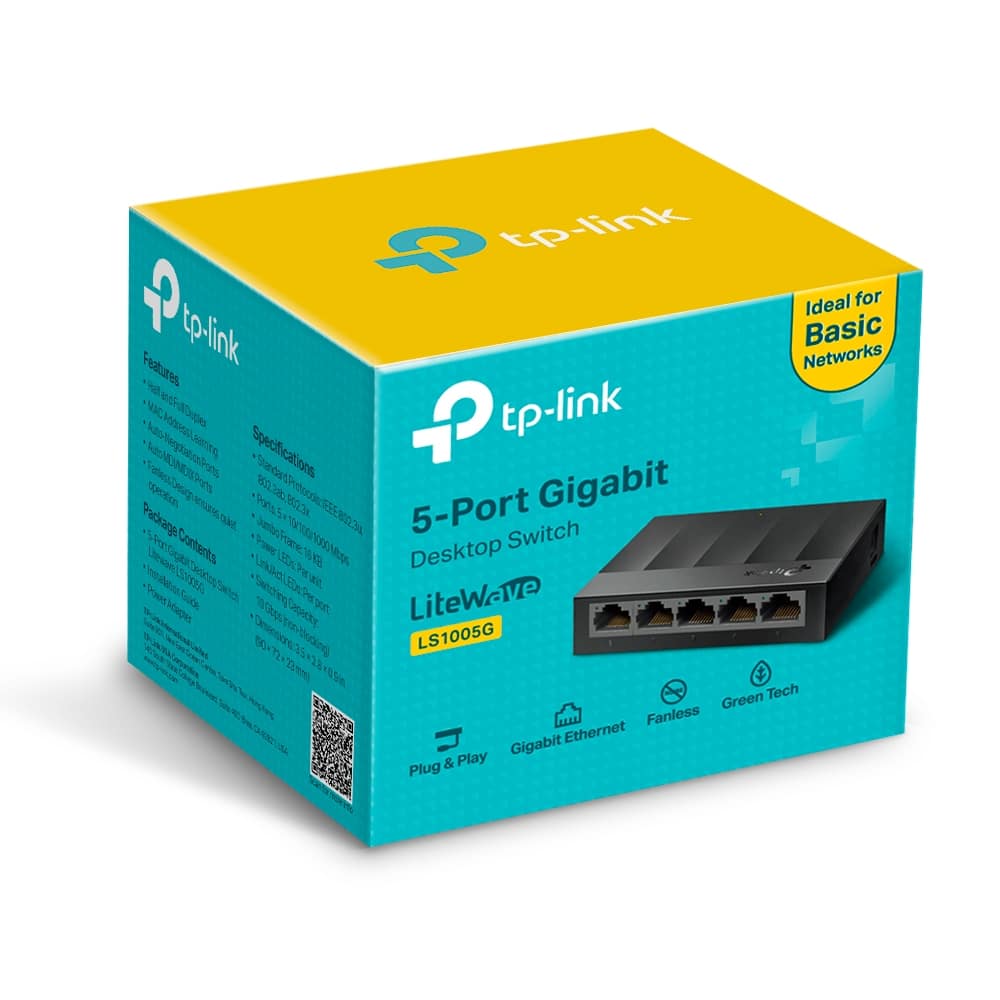 Switch De Bureau Tp Link 5 Ports Gigabit 10 100 1000 Mbps Ls1005G — Connecto au Maroc | Connecto.ma